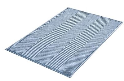 Kleine Wolke Zigzag - Tappetino da bagno, 60 x 90 cm, colore: Azzurro
