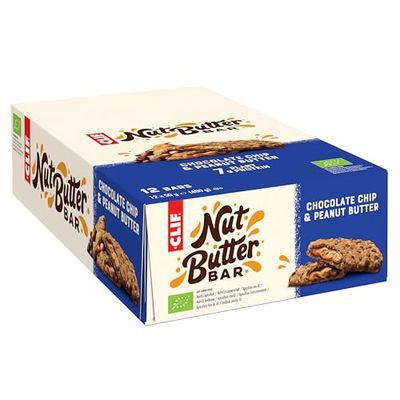 CLIF BAR Nut Butter Bar - Snack / Nutritional Protein Bar - Chocolate Chip Peanut Butter - Organic - 12 x 50 g