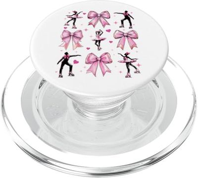 Coquette Bow Patinaje artístico Patinaje sobre hielo Patinador sobre hielo Niña Mamá PopSockets PopGrip para MagSafe