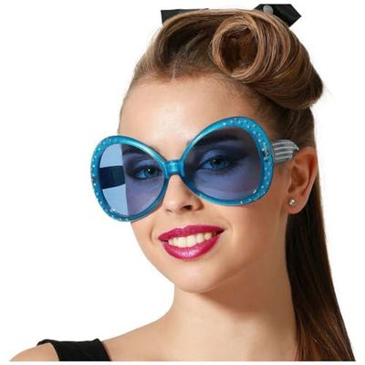 BigBuy Carnival Gafas Azul Accesorios para Disfraz