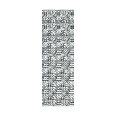 Doge Milano Chemin de cuisine, 100% Made in Italy, Tapis résistant aux taches avec impression numérique, Tapis antidérapant et lavable, Motif géométrique - Deanne, cm 100x52