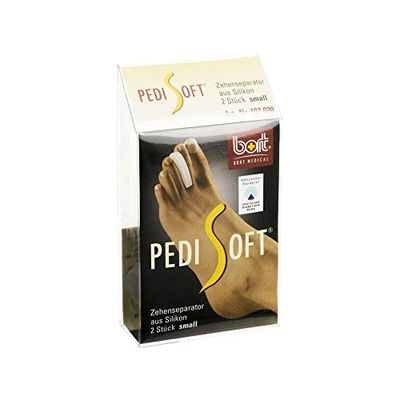 Bort HWT-107020 Bort Small Pedi Soft dedos separador de silicona 2 unidades) Incluye Cuidado polvo, Small, transparente