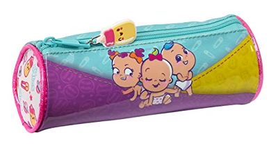 Ronde laptop, The Bellies, wit/turquoise/paars, Standaard, casual