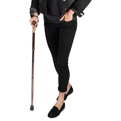 Soles Foldable Cane Walking Stick Bronze (SLS802BR) one Size