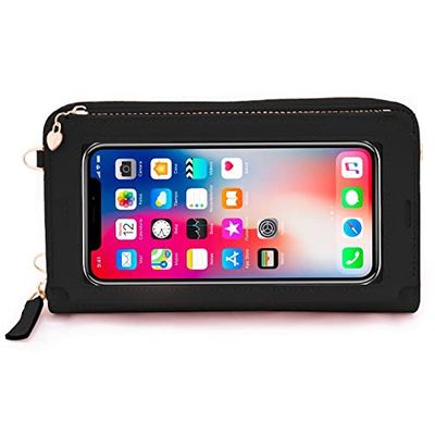 Universele beschermhoes, horizontaal, tot 6,7 inch, koel zwart