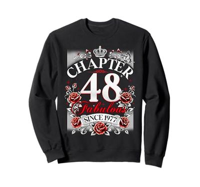 Womens Chapter 48 Fabulous Since 1977 48th Birthday Design Felpa