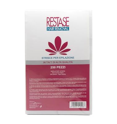 RESTASE | Strisce per Epilazione, 250 pz, in Materiale Tessuto Non Tessuto, Uso Professionale