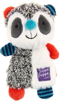 GiGwi, Jouet interactif pour Chien en Forme de Raton Laveur, Textures variées et Sons Amusants, Durable et Non Toxique, Facile à Nettoyer, Taille Unique, Couleur Multicolore, Modèle Suppa Puppa