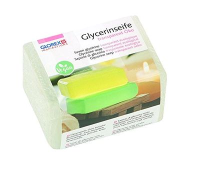 Glorex 6 1600 - Sabão de glicerina ecológico, transparente, 250 g
