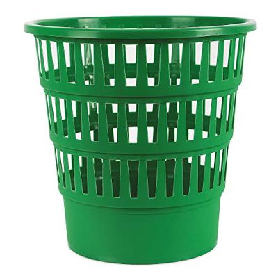 Office Products 19053621-02 prullenbak prullenbak 16 liter kunststof prullenbak ontwerp voor kantoor keuken stabiel ecologisch PP-product scheurbestendig 1 stuk groen Afmetingen: 30,8 x 31 x 30,8 cm