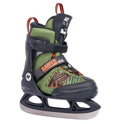 K2 Skates jongens schaatsen Raider Ice, groen - oranje, 25G0110.1.1.L, L (EU: 35-40 / UK: 3-7 / US: 4-8)