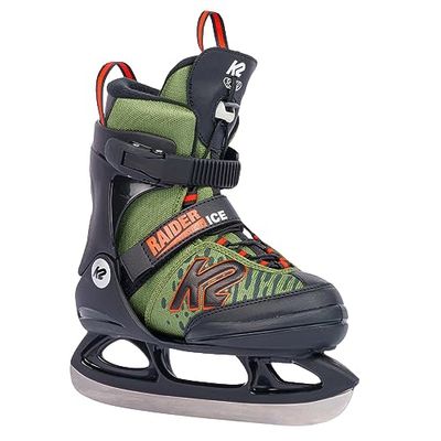 K2 Skates pojkar skridskor Raider Ice, grön – orange, 25G0110.1.XS