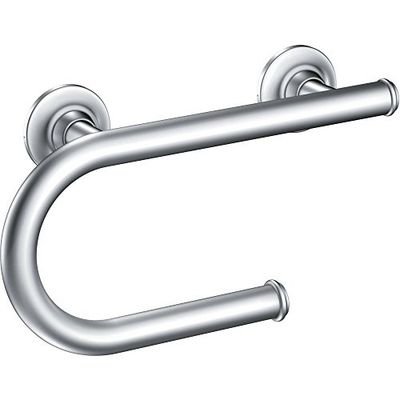 Moen LR2352DBN Toilet Paper Holder with Grab Bar, Brushed Nickel