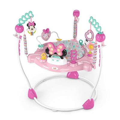 Bright Starts, Disney Baby, Minnie Mouse Forever Bestie, Sauteur et activités- avec lumières et chansons, enfants de 6 mois +