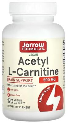 Jarrow Formulas - Acetyl L-Carnitine | 500 mg for Energy and Cognitive Support - 120 Capsules