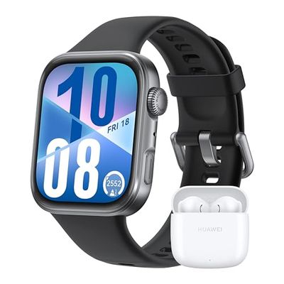 HUAWEI WATCH FIT 4 Smartwatch, + Freebuds SE2 Bianco, 100 Modalità di Allenamento, Ultra-sottile, Fitness Tracker, iOS & Android, Cassa in Alluminio, fino a 10 Giorni, AMOLED, GPS, 30 mesi di Garanzia