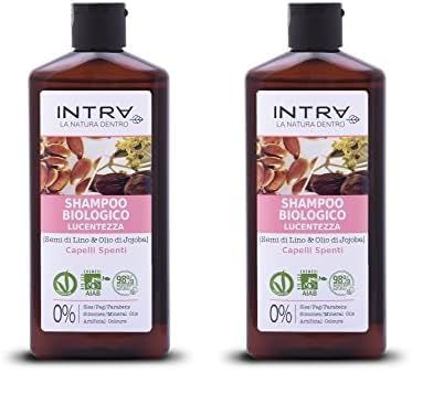 Intra Shampoo Biologico Lucentezza Capelli Spenti - 250 ml (Confezione da 2)