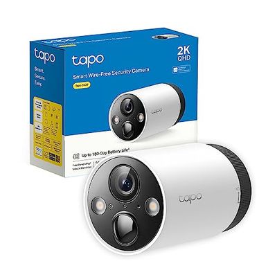 Tapo C420 Telecamera WiFi Esterno QHD 2K, Batteria Senza Fili, Allarme Con Rilevamento Del Movimento, IP65, 2 Vie Audio, Nessun Cablaggio, Visione Notturna a Colori, Hub Obbligatorio