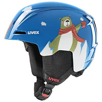 uvex viti Casque de Ski Enfant Unisexe, Blue Bear, 51-55 cm