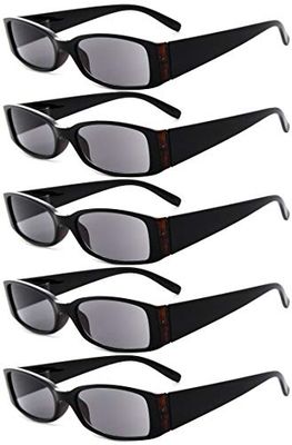 Eyekepper 5 Pairs Reading Sunglasses for Women Reading under the Sun +0.75 Tinted Reader Eyeglasses