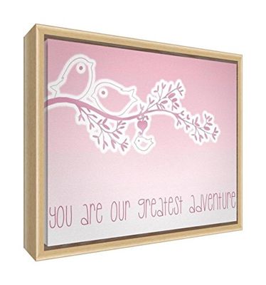 Feel Good Art - lienzo con impresión ecológica, enmarcado, para habitación infantil, con marco de madera maciza Color natural rosa Soft Pink Talla:64 x 44 cm