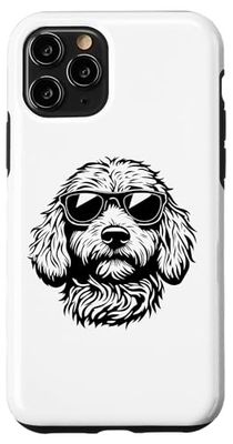Cute Retro Vintage Cool Sunglasses Logo Cockapoo Lover Custodia per iPhone 11 Pro