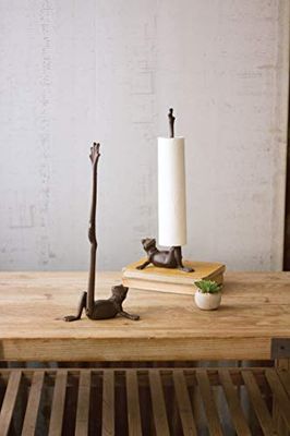 Kalalou Paper Towel Holder, Metal, Brown, One Size