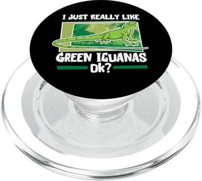 Me encantan las iguanas verdes PopSockets PopGrip para MagSafe