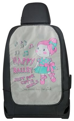 Walser Protection de Dossier de Voiture, Protection de siège arrière pour Enfants Ballet Doll, Protection de siège de Voiture Dos 62x40cm Rose