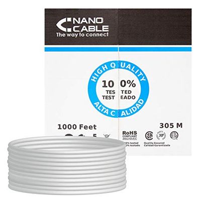 Câble réseau Cat5E UTP flexible AWG24, 305 m, idéal pour la connexion Internet et les réseaux locaux à haute vitesse.