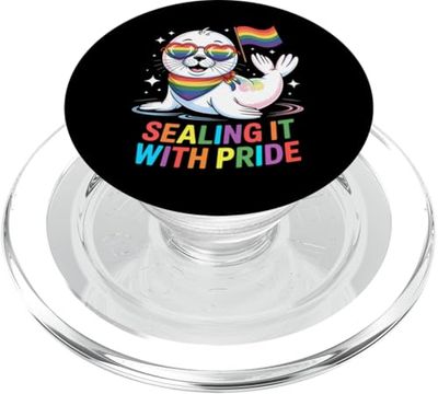 Baby Seal LGBTQIA+ del Mes del Orgullo LGBT PopSockets PopGrip para MagSafe