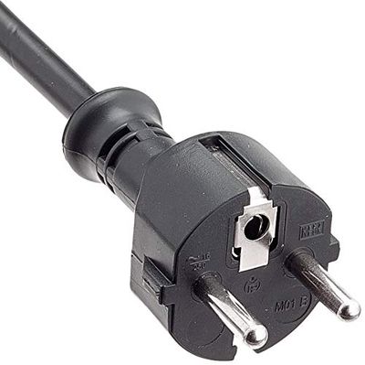 Verl.H05VV-F 3G1,5, 10m sw H05VV-F 3G1,5 qmm nero