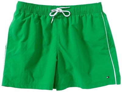 Tommy Hilfiger herrbadbyxor 0P87801804/SOLID Basic Trunk, Grön (New Kelly Green), 50
