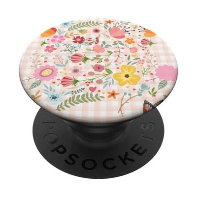 MARIPOSA BOHO FLORAL ACUARELA BOTÁNICA PARA MUJER PopSockets PopGrip Adhesivo