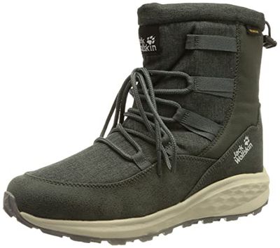 Jack Wolfskin Nevada Texapore Mid W, Botas para Nieve Mujer, Dark Green Phantom, 36 EU