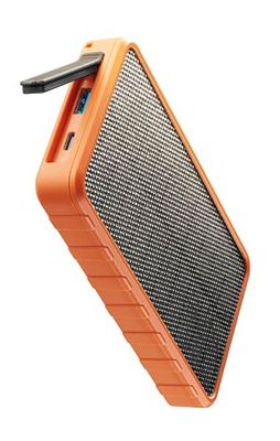 Cellularline - Power bank SOLAR - Caricabatterie Portatile con pannello solare ETFE 1.5W - Capacità 10000mAh - Resistente ad acqua e polvere USB-C Power Delivery 20W - Arancione