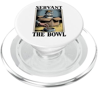 Servant The Bowl Cat Lover Cat Lover Gato en Caja, Divertido Gato PopSockets PopGrip para MagSafe
