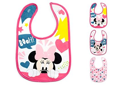 Lulabi Disney Minnie Icon Set 3 Bavaglini in Cotone Bimba