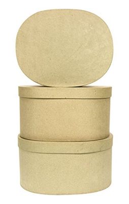 Décopatch Cajas ovaladas, paquete de 3