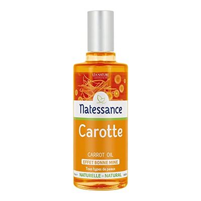 Natessance Olio di Carota Naturale Tonificante e Abbronzante - 50 ml