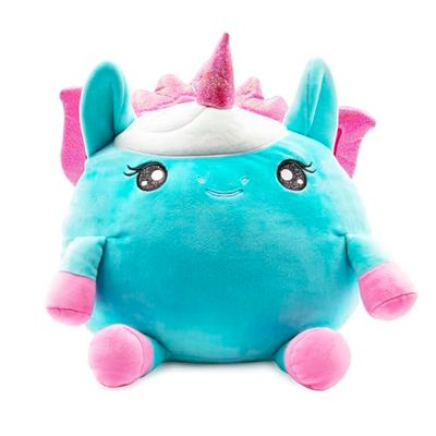 SQUISHPETS Big Galupy Rainbow Unicorn Lucy – enhörning mjuk leksak 30 cm att gosa och leka