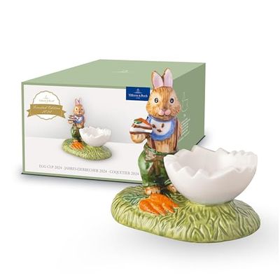 Villeroy & Boch - Annual Easter Edition, Annual Egg Cup 2024, 9.5x6x9 cm, Premium Porcelain, Limited Collector's Item, Hand wash, Multicoloured