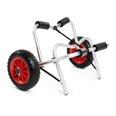 AQUASTIC Chariot de Sup Board/Kayak I Construction légère en Aluminium I Charge Max. 45 kg I roulettes de Transport 10" I Ceinture de sécurité Incluse