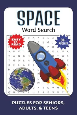 Space: Word Searches with Easy to Read Print about Space Travel, Astronomy, Planets and More | 6x9 inches, 110 pages | 50+ Puzzles...Gifts for Vacations, Holidays and Free Times