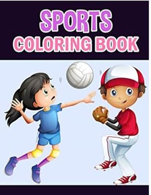 Sports Coloring book.: For girls ages 4-12