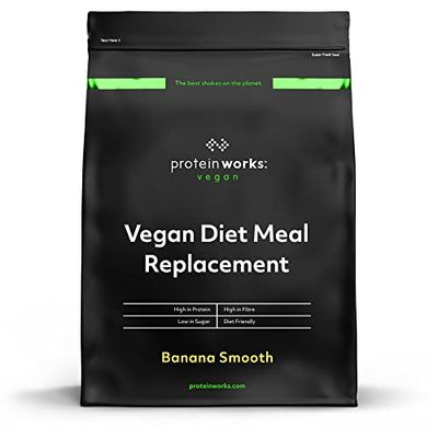 THE PROTEIN WORKS Substitut De Repas Vegan | Banane Onctueuse | 100% Végétal | Vitamines Renforçant L'immunité | Abordable, Sain & Rapide | Protein Works | 1kg