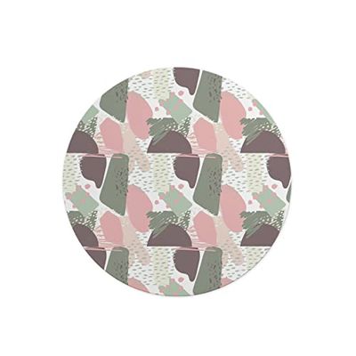 Questo Casa, Tapis de Souris Rond imprimé numérique avec Fond antidérapant pour Bureau et Maison Diamètre 22 cm