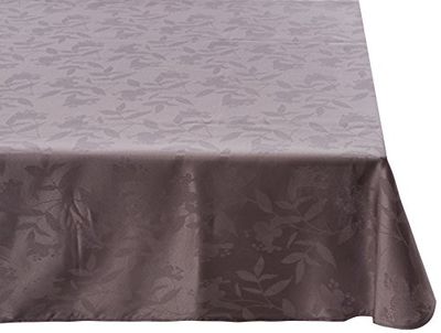 PROMOFLASH83 Toalha de mesa de tecido oval, 180 x 240 cm, cor cinzenta Fonce