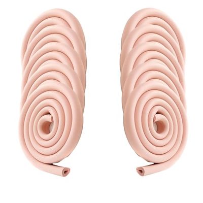 HIMRY® 20 Metros Protector Borde Forma de U, Espuma para Borde de Mesa de Vidrio, Anticolisión Tira para Bebés y niños, Protectores para Bordes, Extra DENSOS. 10x2M, Rosado KXD7003 Pink