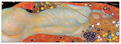 Artopweb TW16222 KLIMT Wasserschlangen Detail 1 Decorative Panel, Wood MDF, Multicolour, 100x35 Cm